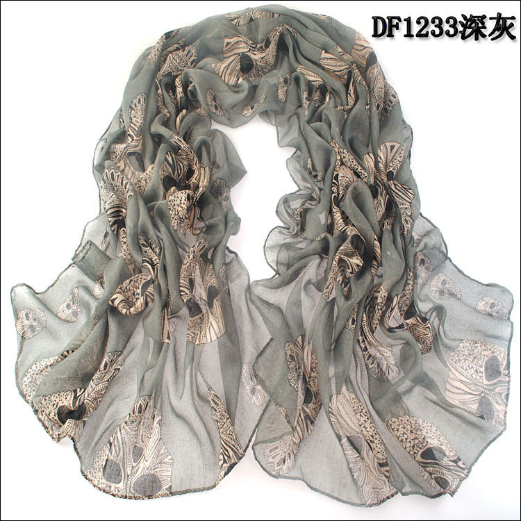 The new skull scarves woven cotton
