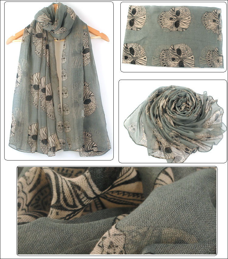 The new skull scarves woven cotton
