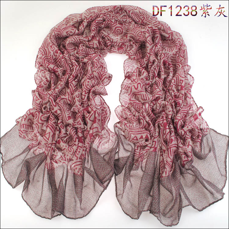Women's long cotton letters big Scarf