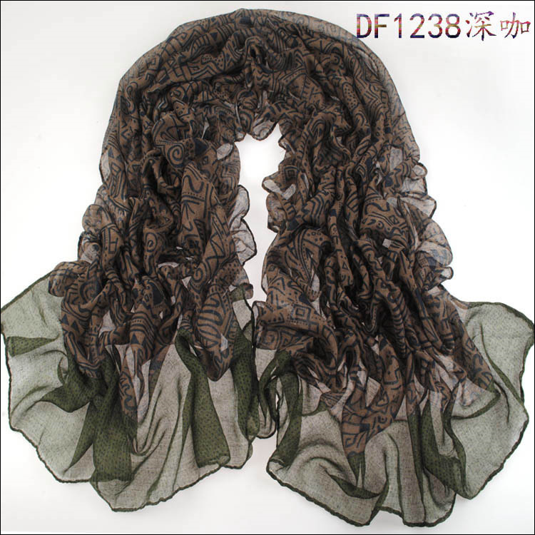 Women's long cotton letters big Scarf