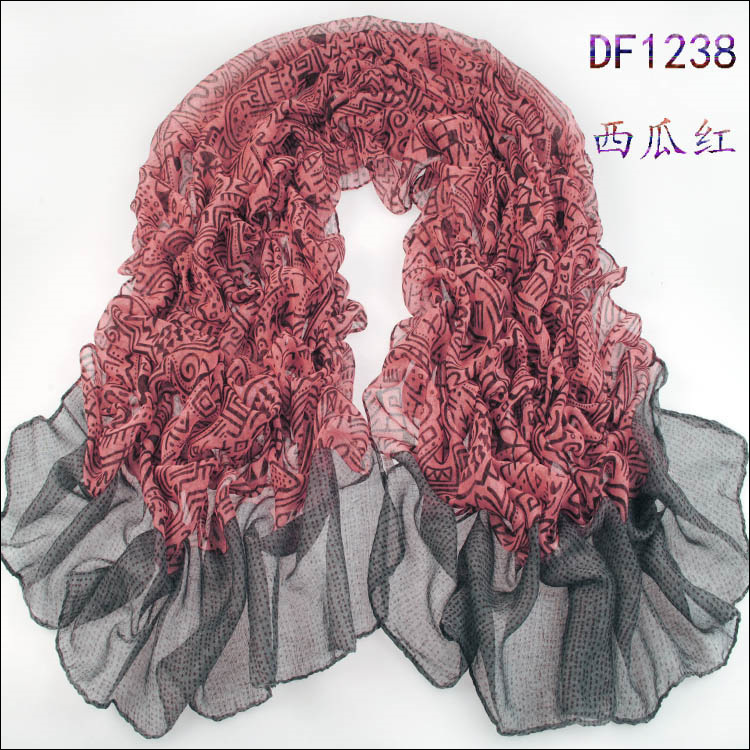 Women's long cotton letters big Scarf