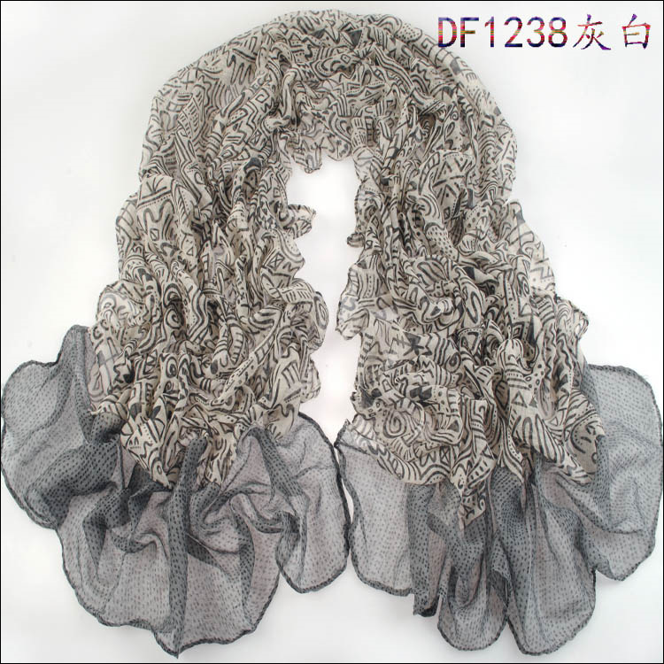 Women's long cotton letters big Scarf
