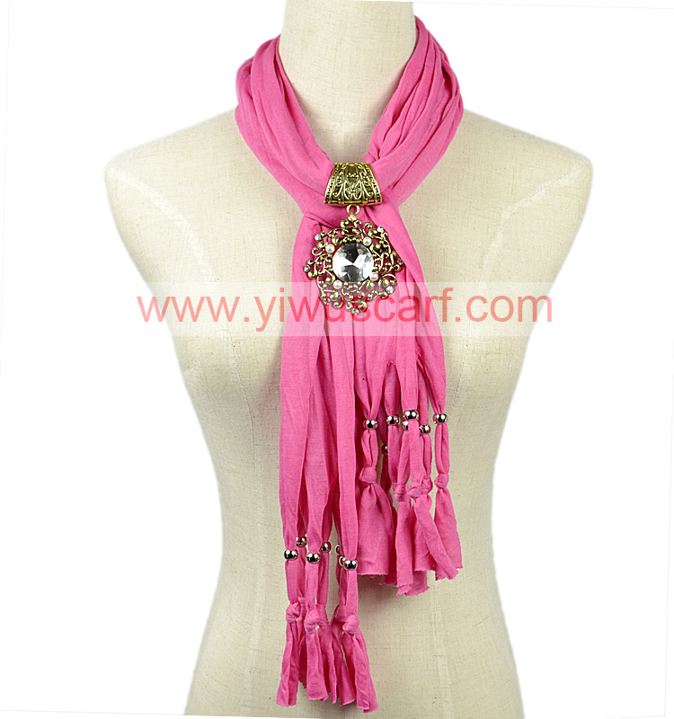 Watermelon Red Jewelry Pendant Scarf Fashion Long Tassel