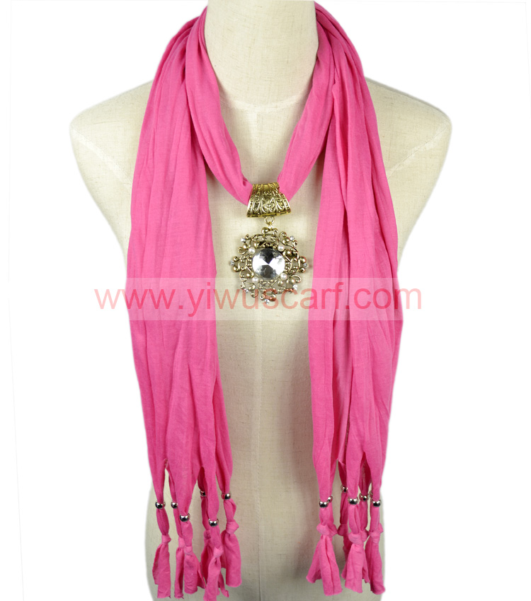 Watermelon Red Jewelry Pendant Scarf Fashion Long Tassel