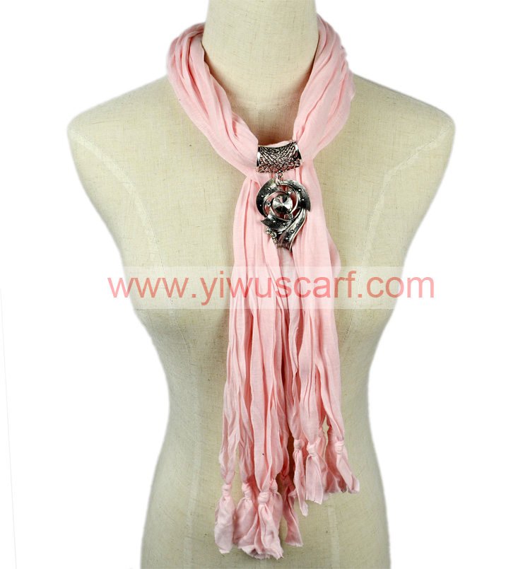 Pendant scarf necklace jewelry scarves