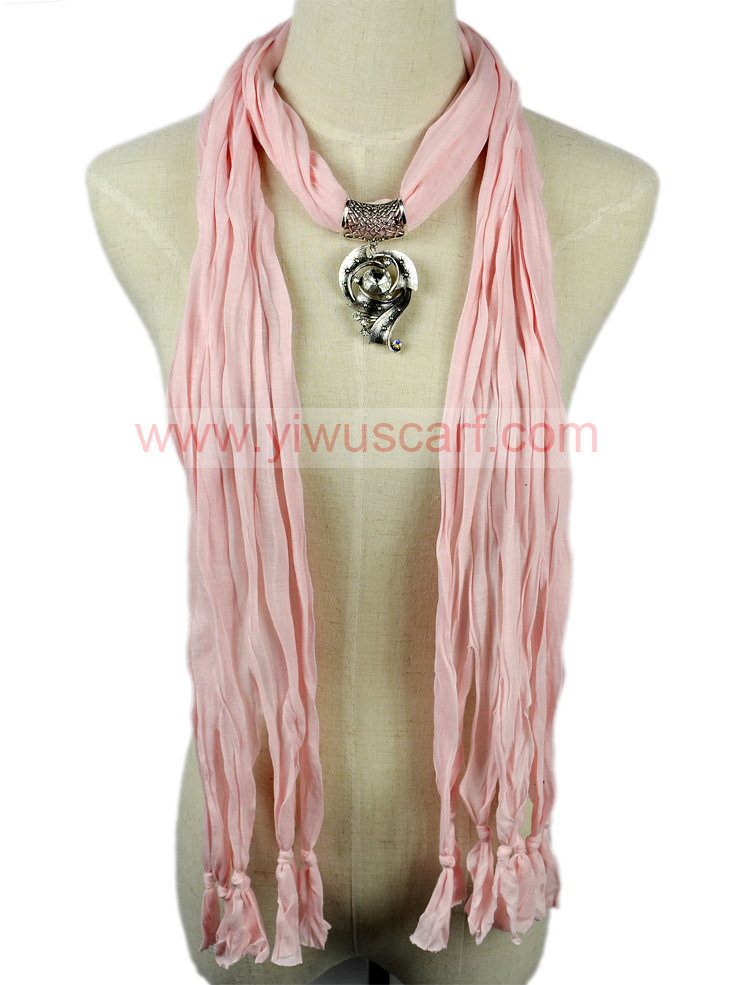 Pendant scarf necklace jewelry scarves