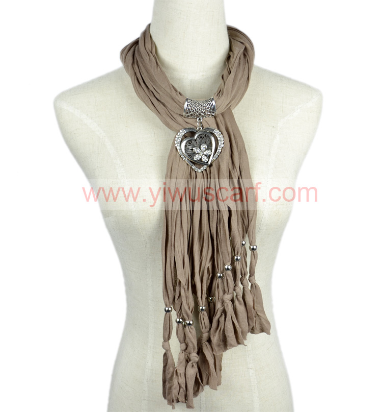 Heart Pendants jewelry scarf