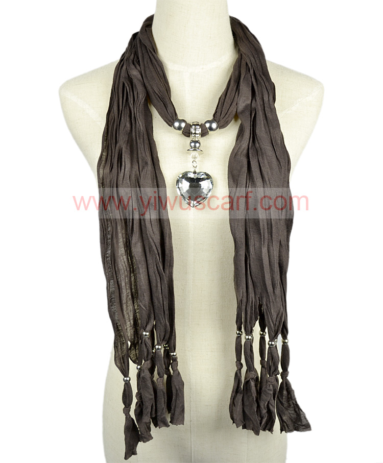 Heart jewelry pendant scarf wholesale