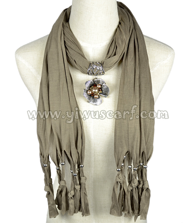 Flowers pendant scarf,zinc alloy jewelry scarves accessories