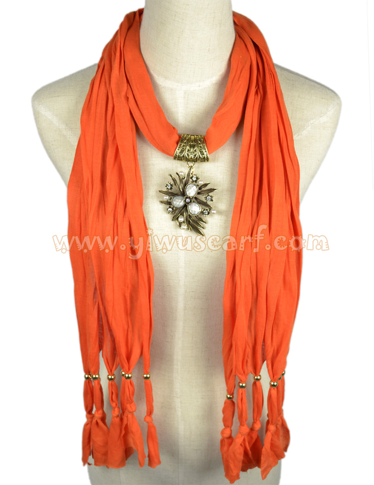 Leaves jewelry scarves wholesale pendant scarf