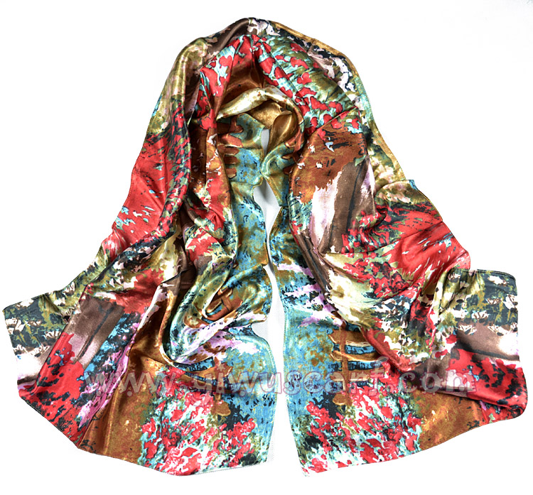 Digital printing silk scarf