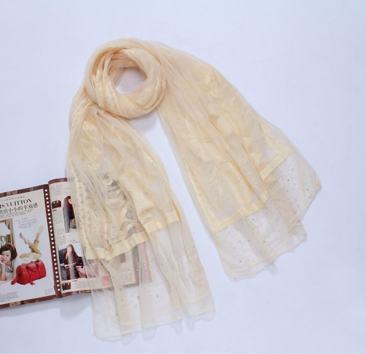 Hot drill scarves fashion lace scarf