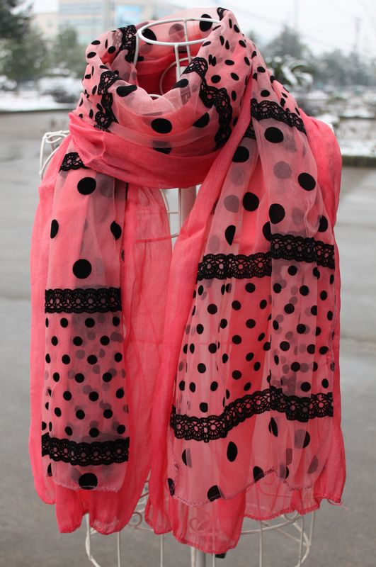 Dots silk scarves