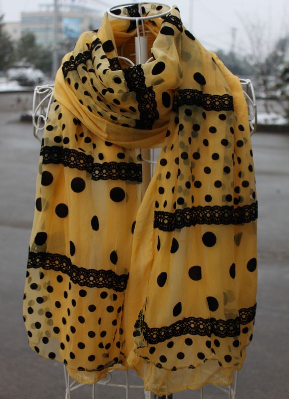 Dots silk scarves