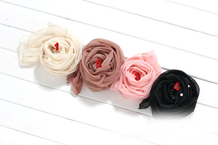 Monochromatic silk scarves