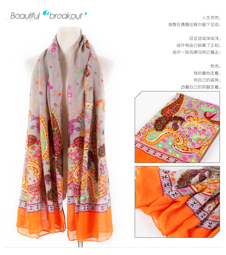 Russia cashew print scarves