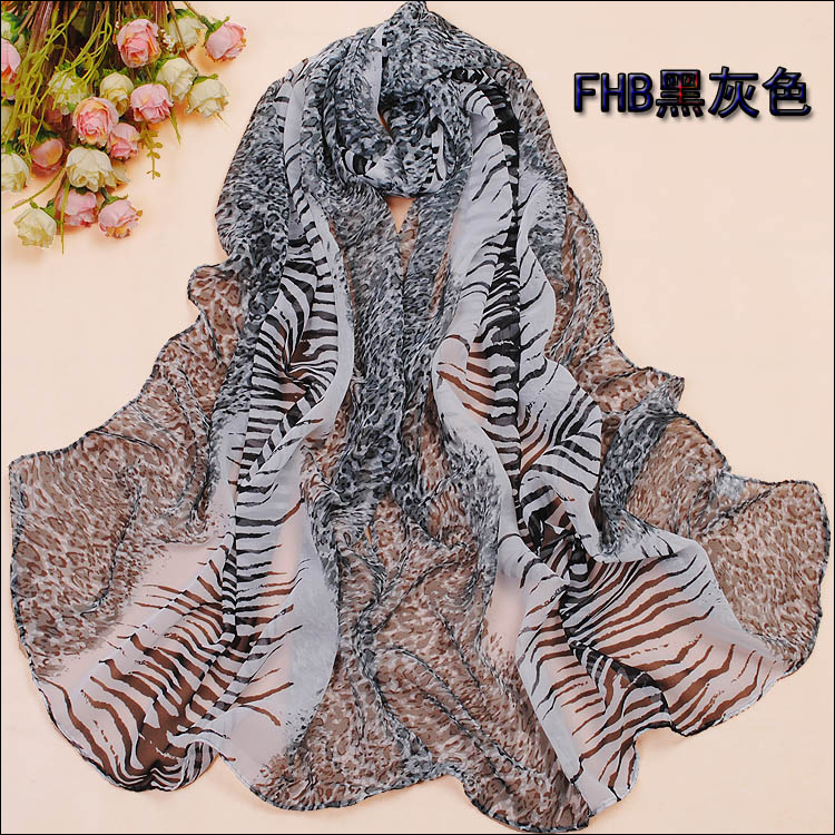 Zebra silk scarf