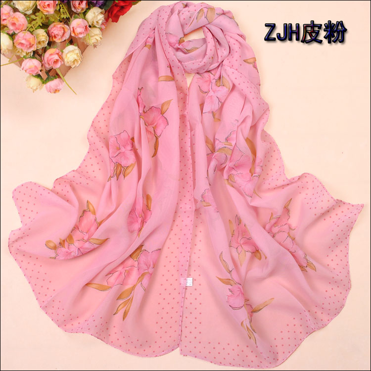 Petal silk scarves