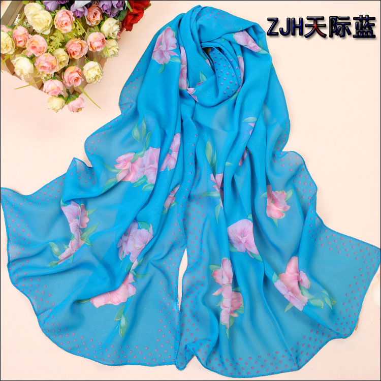 Petal silk scarves