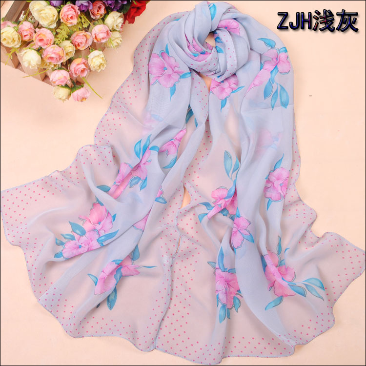 Petal silk scarves