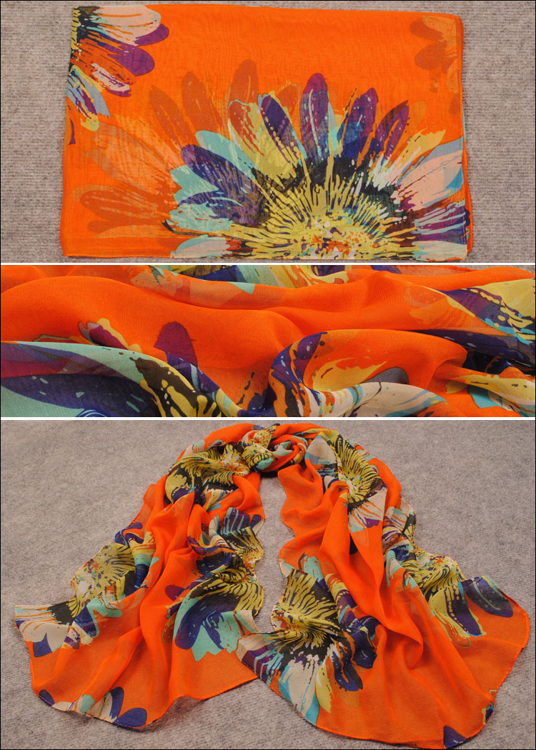 Sunflowers Silk Scarf Supply