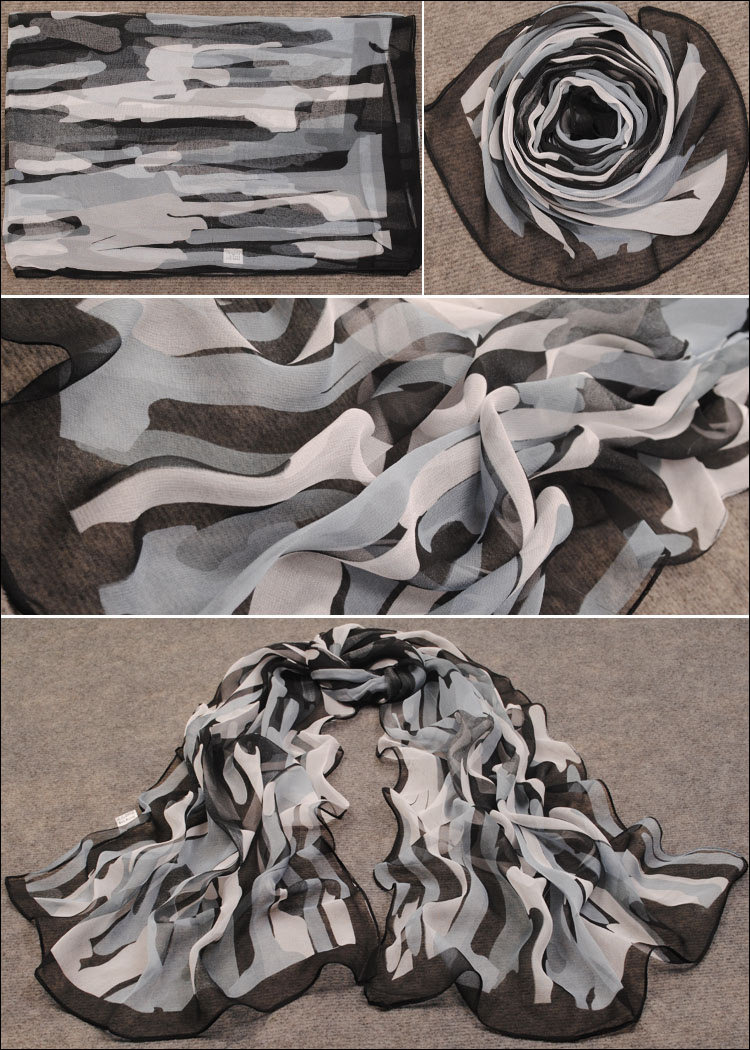 Colorful hand painted scarves