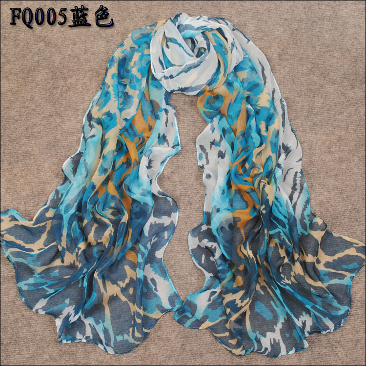 New colorfull leopard silk scarf