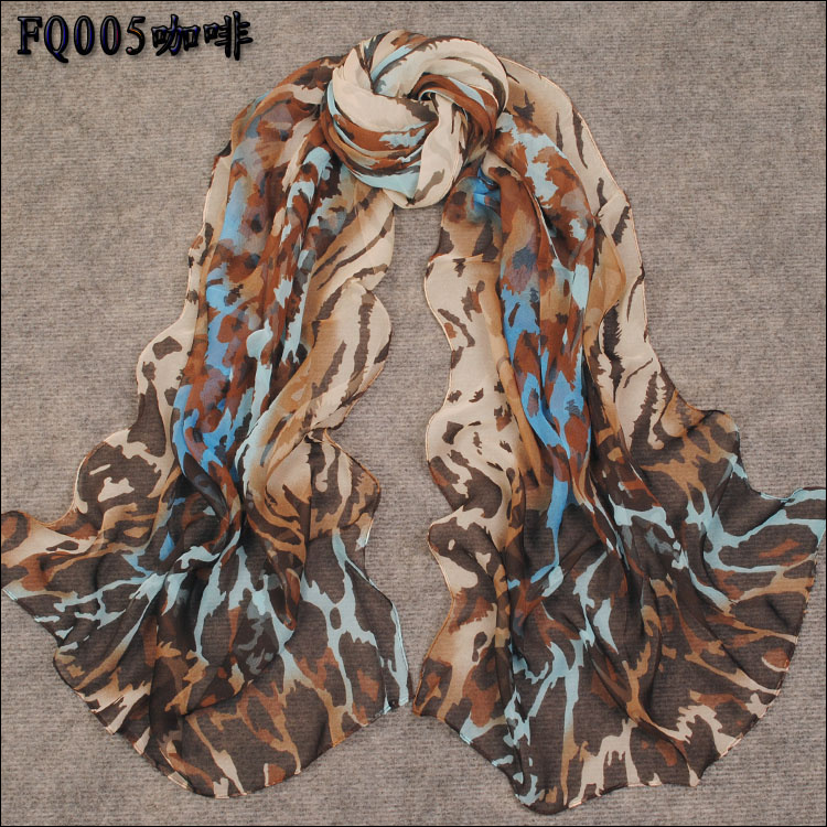 New colorfull leopard silk scarf
