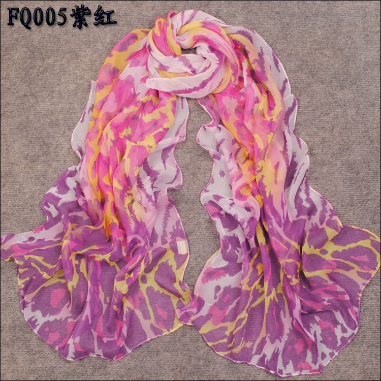 New colorfull leopard silk scarf