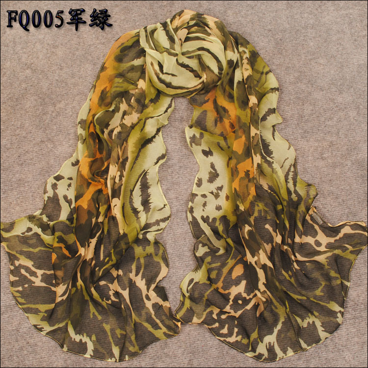 New colorfull leopard silk scarf