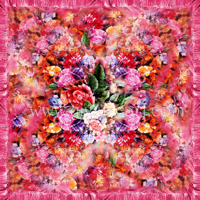 Russia 100% silk scarf