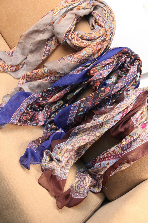 Cashew nuts cotton retro ethnic scarf 