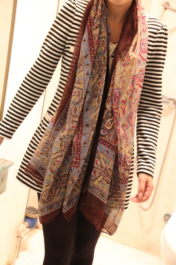 Cashew nuts cotton retro ethnic scarf 