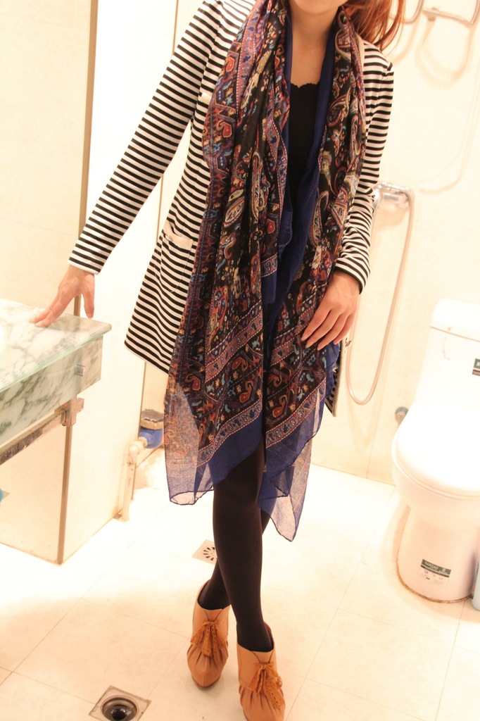 Cashew nuts cotton retro ethnic scarf 