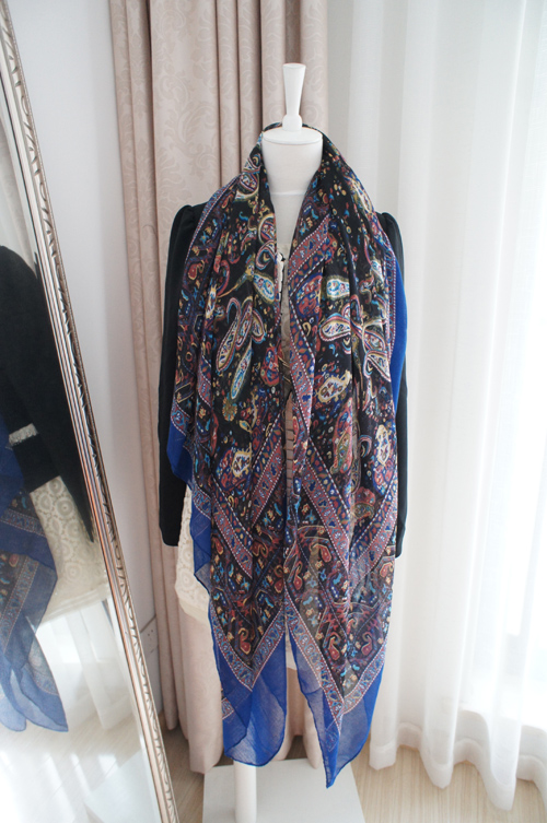 Cashew nuts cotton retro ethnic scarf 
