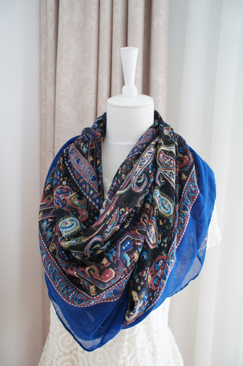 Cashew nuts cotton retro ethnic scarf 
