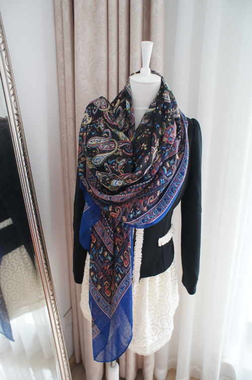 Cashew nuts cotton retro ethnic scarf 