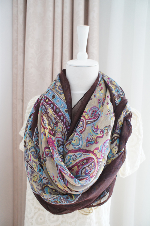 Cashew nuts cotton retro ethnic scarf 