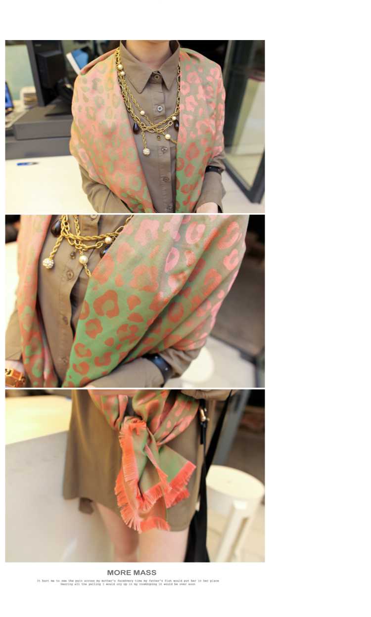 South Africa Silk leopard shawl