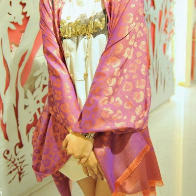 South Africa Silk leopard shawl