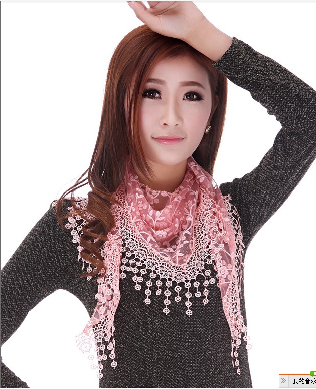 ladies triangle tassel scarf,shawl wholesale