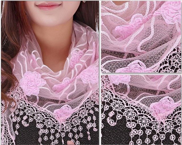 ladies triangle tassel scarf,shawl wholesale