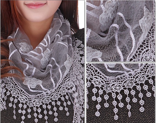 ladies triangle tassel scarf,shawl wholesale