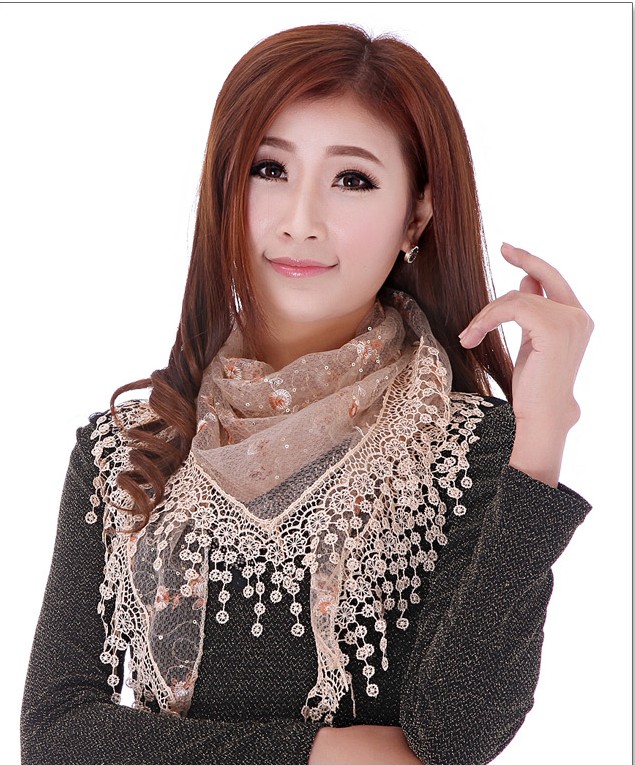 ladies triangle tassel scarf,shawl wholesale