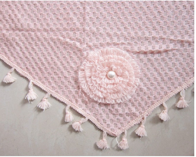 lace triangle silk scarf for autumn or winter 