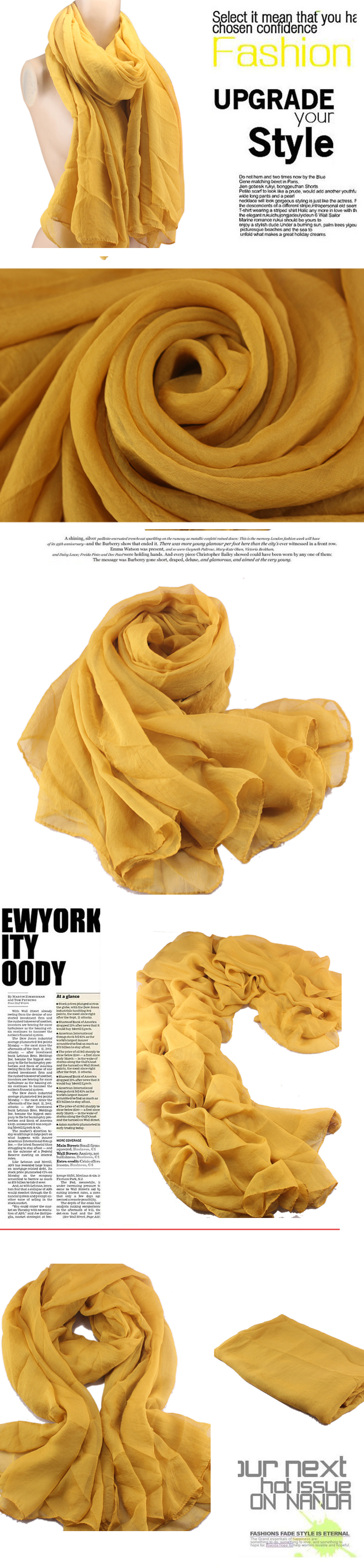 pure color silk chiffon pandant scarf 