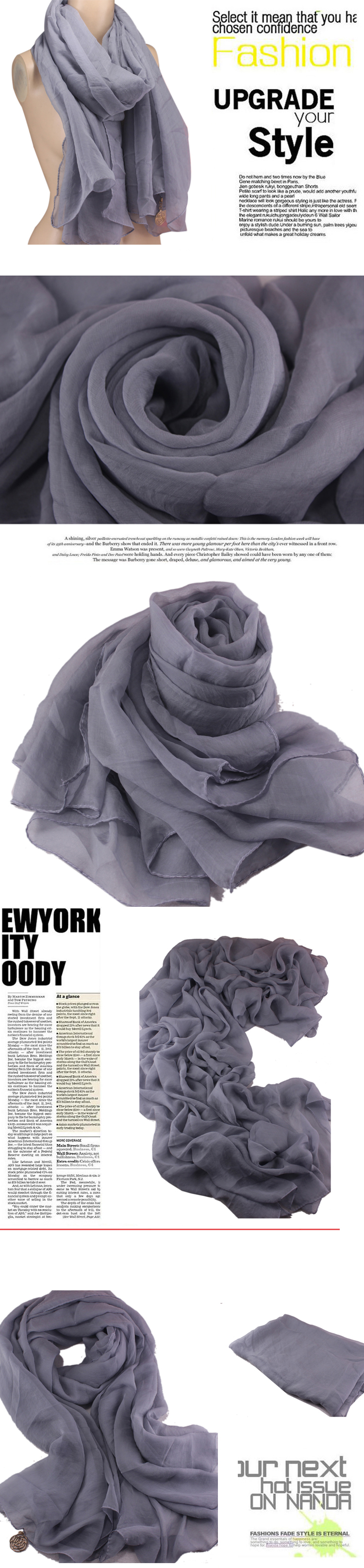 pure color silk chiffon pandant scarf 