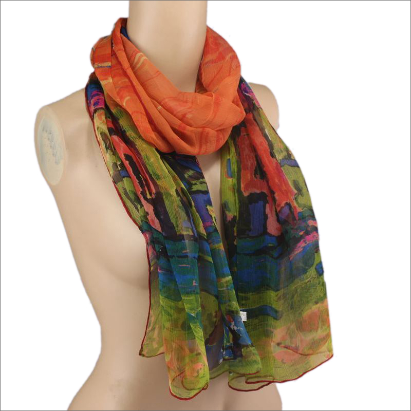 sapphire silk scarf for spring