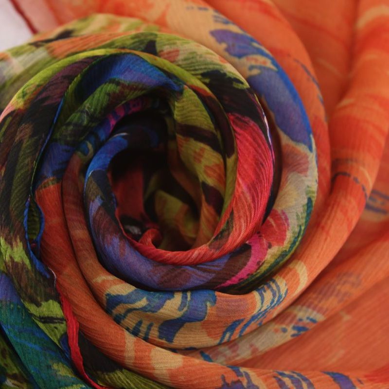 sapphire silk scarf for spring