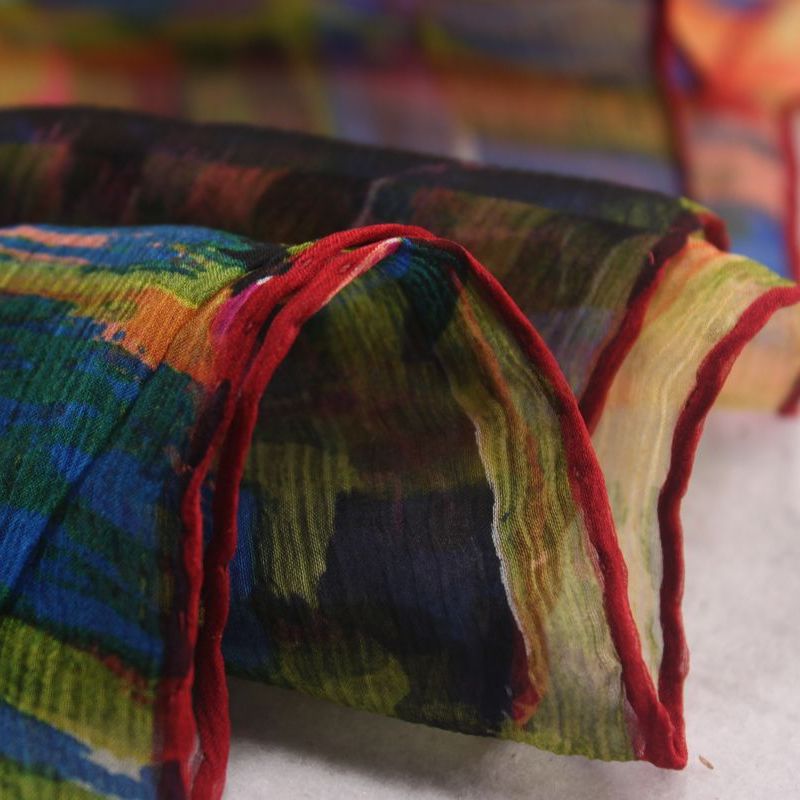 sapphire silk scarf for spring
